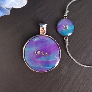 Hundemarke mit Armband "Aurora"
