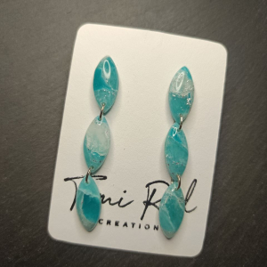Ohrhänger faux stone hellblau