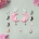 Mond-Ohrringe mit kleinen Katzen (pink)
